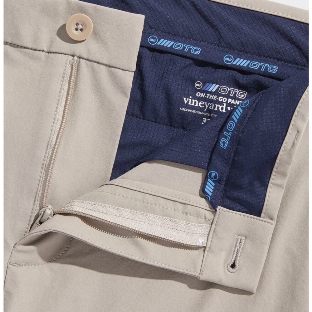 Vineyard Vines Beige On-The-Go Pants
